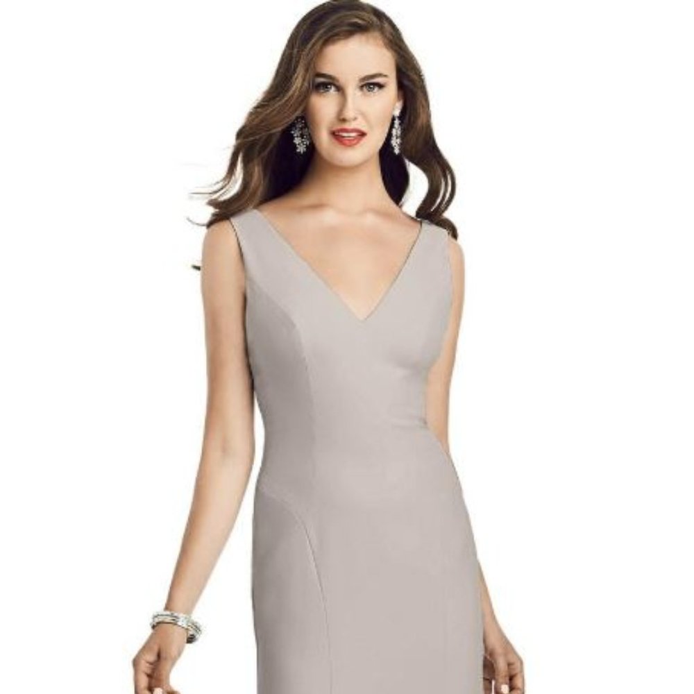 Dessy 3060 Taupe Gown - Size 10